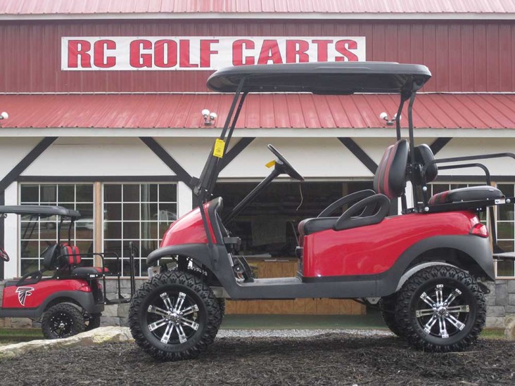 Custom Red and Black Club Golf Cart