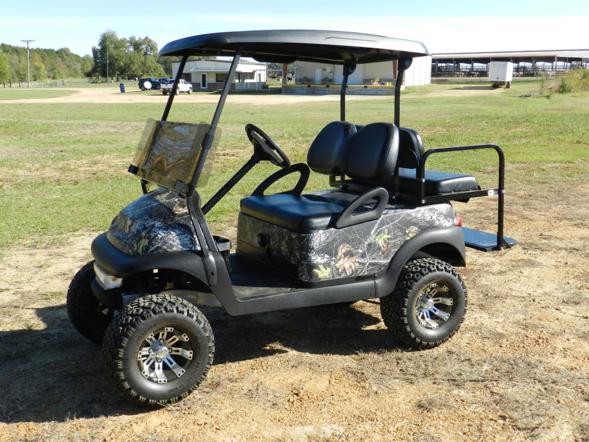 camo golf cart