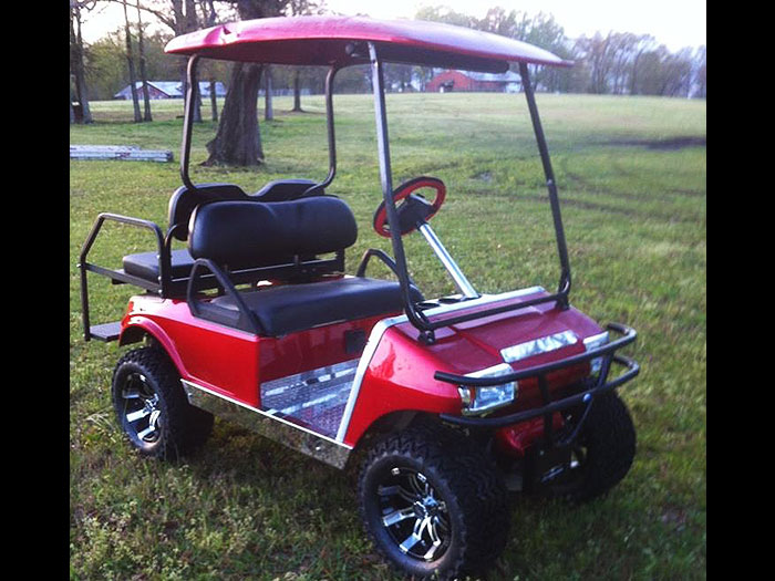 Custom Metallic Red Club Car DS - Southeastern Carts ...