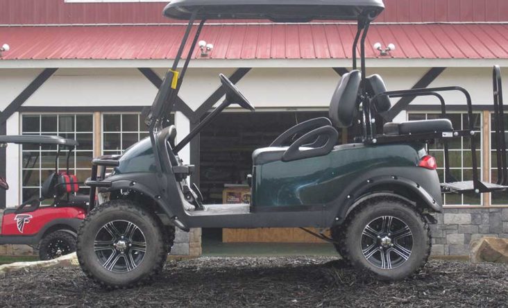 Custom Hunter Green Club Cart for sale